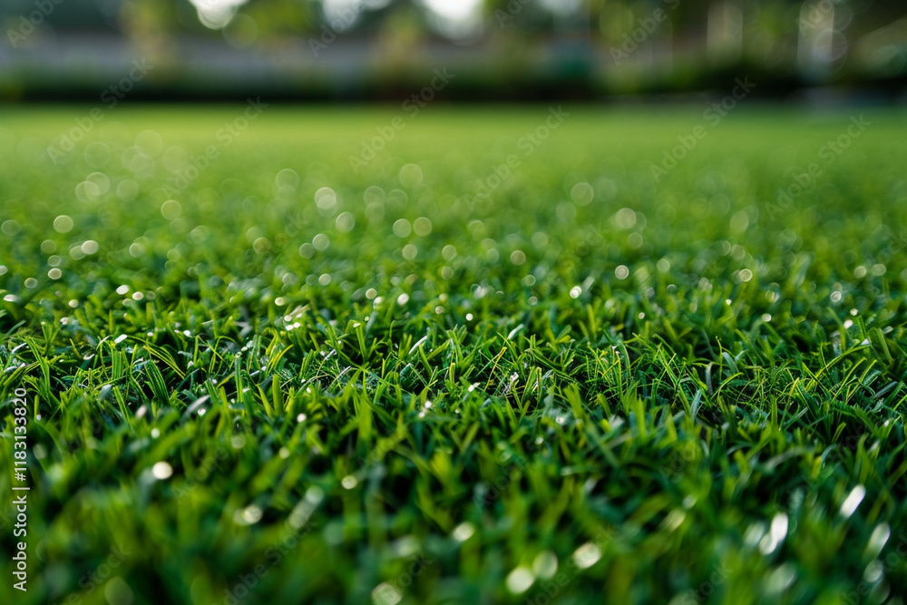 Naklejka premium Macro Shot of Grass Field