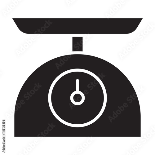 Cooking scale icon in glyph style