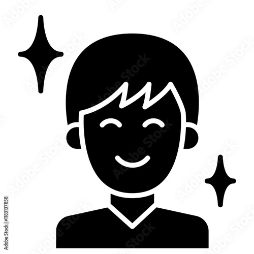 Botox icon in glyph style