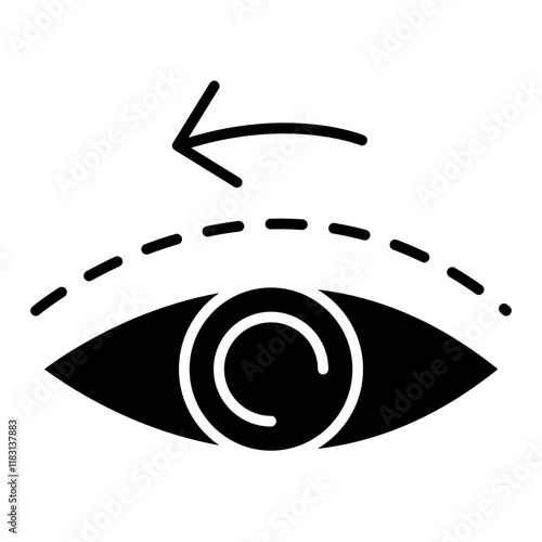 Eyelid surgery icon in glyph style
