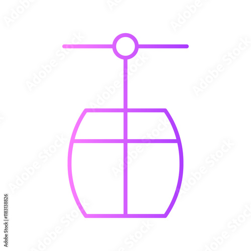 cable car gradient icon