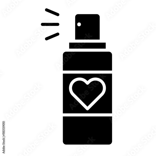 Sex delay spray icon in glyph style