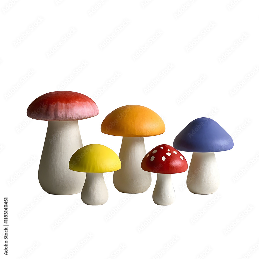 mushrooms on white background mushrooms on white background