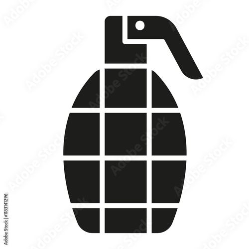 Grenade icon in glyph style