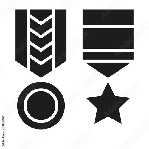 Bravery decoration icon in glyph style