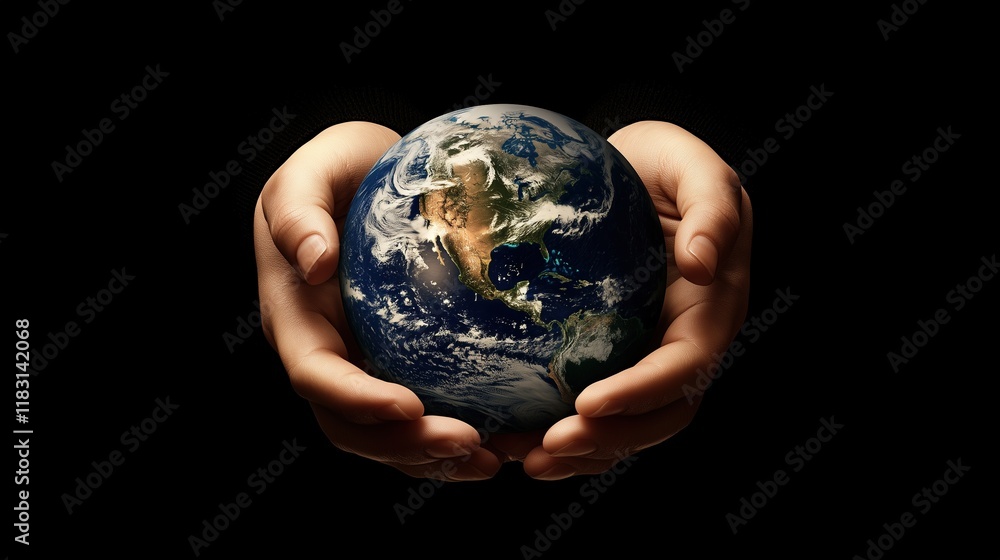 Caring Hands Holding Earth Caring Hands Holding Earth