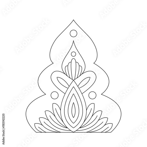 Vector colorful floral pattern mandala design