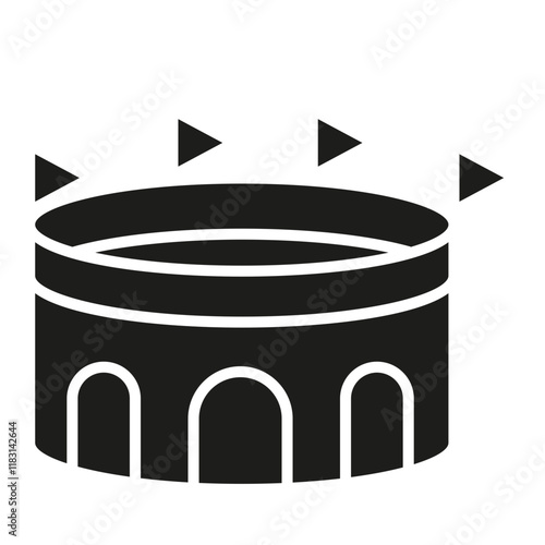 Stadium icon in glyph style