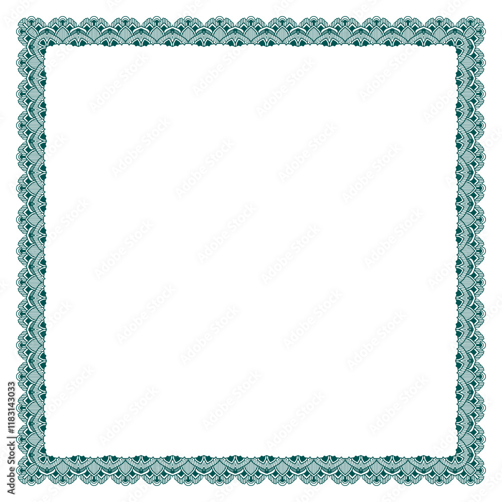 Luxury green floral rectangle corner certificate page border pattern line photo thai frame islamic wedding invitation background Luxury green floral rectangle corner certificate page border pattern line photo thai frame islamic wedding invitation background