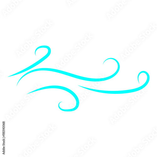 Doodle wind line sketch. Hand drawn doodle wind motion, air blow, swirl elements. Sketch drawn air blow motion, freshness, smoke flow art. Wind and air flow icons gusts. vector illustration