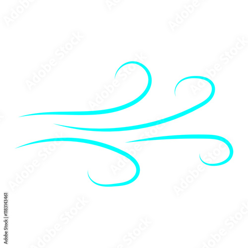 Doodle wind line sketch. Hand drawn doodle wind motion, air blow, swirl elements. Sketch drawn air blow motion, freshness, smoke flow art. Wind and air flow icons gusts. vector illustration