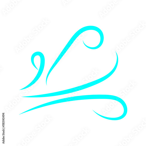 Doodle wind line sketch. Hand drawn doodle wind motion, air blow, swirl elements. Sketch drawn air blow motion, freshness, smoke flow art. Wind and air flow icons gusts. vector illustration