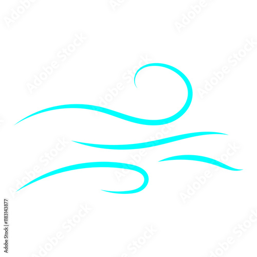 Doodle wind line sketch. Hand drawn doodle wind motion, air blow, swirl elements. Sketch drawn air blow motion, freshness, smoke flow art. Wind and air flow icons gusts. vector illustration