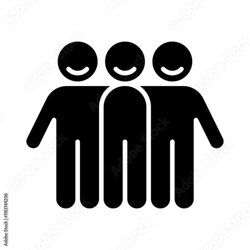 Friends icon in glyph style