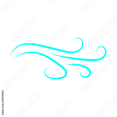 Doodle wind line sketch. Hand drawn doodle wind motion, air blow, swirl elements. Sketch drawn air blow motion, freshness, smoke flow art. Wind and air flow icons gusts. vector illustration