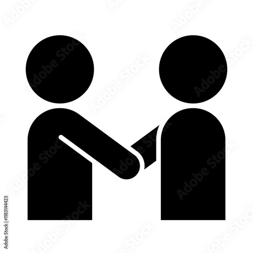 Friends icon in glyph style