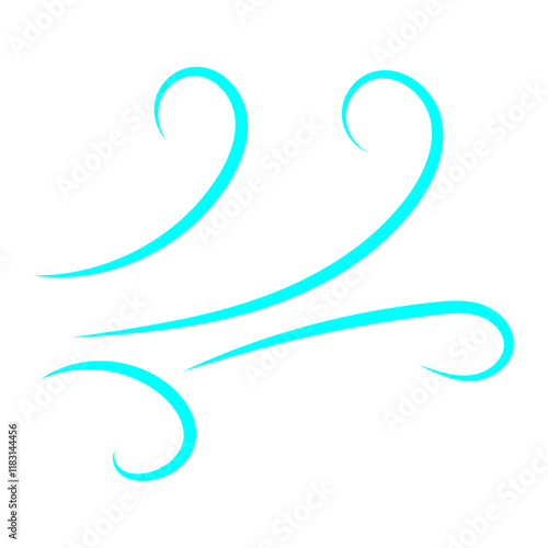 Doodle wind line sketch. Hand drawn doodle wind motion, air blow, swirl elements. Sketch drawn air blow motion, freshness, smoke flow art. Wind and air flow icons gusts. vector illustration
