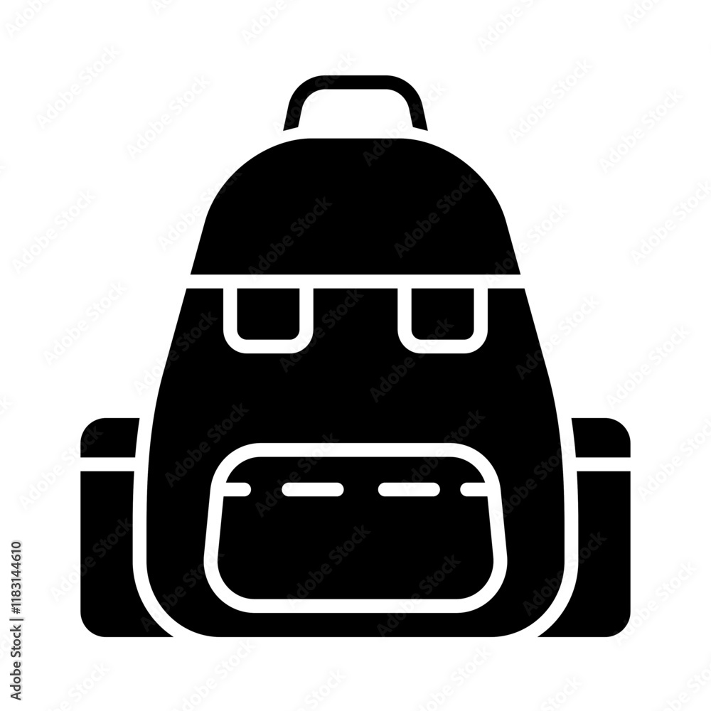Obraz premium Backpack icon in glyph style