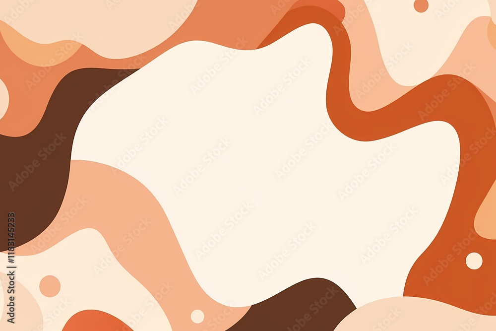 Abstract Organic Shapes in Warm Tones and Soft Background Texture Abstract Organic Shapes in Warm Tones and Soft Background Texture