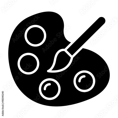 Art icon in glyph style