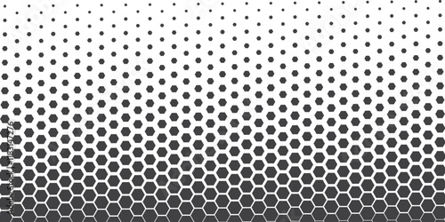 Hexagon Vector Abstract Geometric Technology Background. Halftone Hex Retro Simple Pattern. Minimal Style Dynamic Tech Wallpaper. eps 10