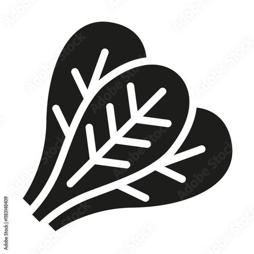 Kale icon in glyph style