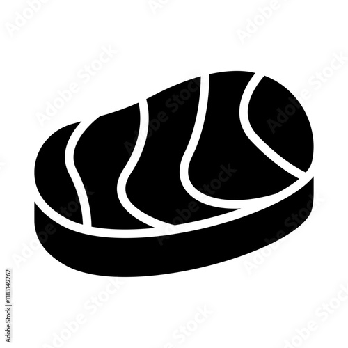 Tuna icon in glyph style