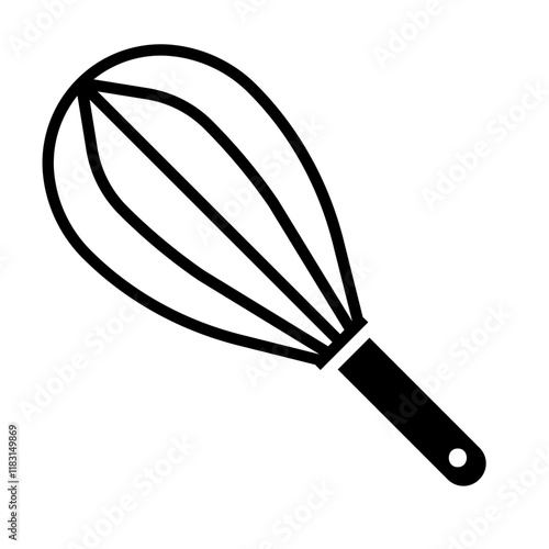 Whisk icon in glyph style