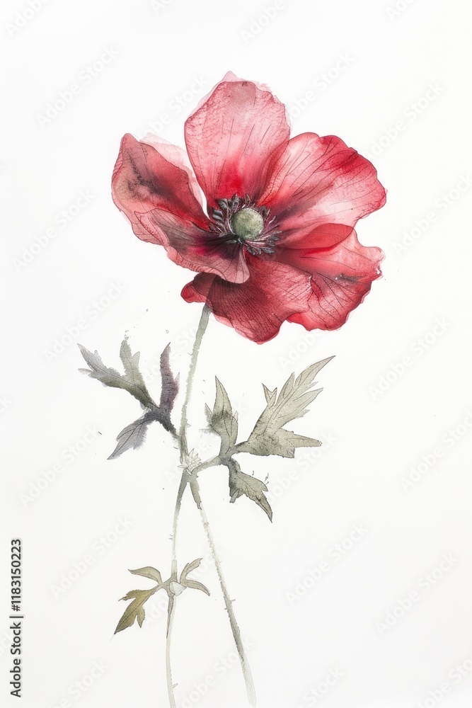 Wildflower geranium blossom anemone. Wildflower geranium blossom anemone.