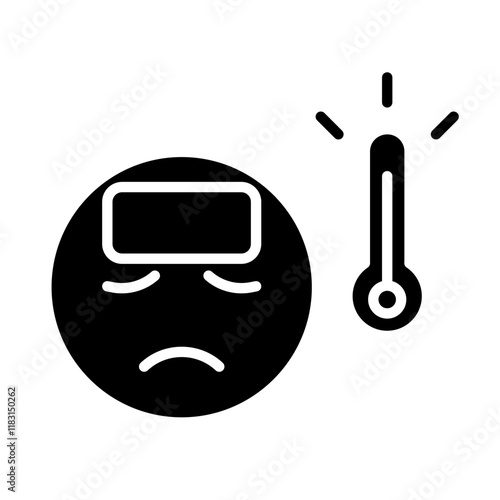 Sickness icon in glyph style