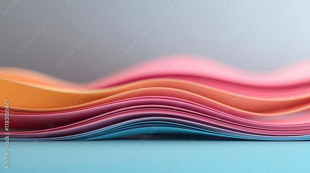 Layer abstract background concept. Wavy layers of colorful paper create a vibrant and artistic background. Layer abstract background concept. Wavy layers of colorful paper create a vibrant and artistic background.