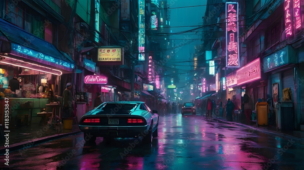 Fototapeta premium city street at night