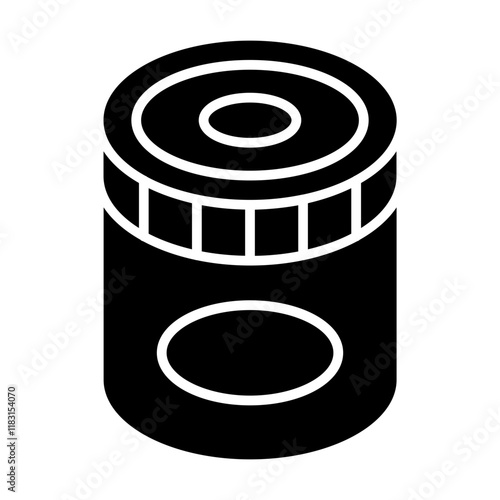 Canned food icon in glyph style