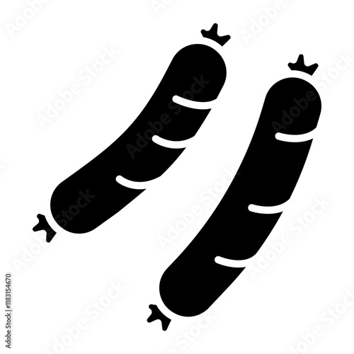 Sausage icon in glyph style
