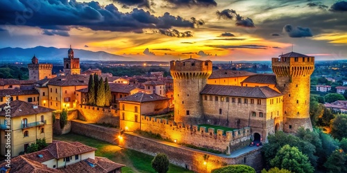 Majestic Medieval Fortress Cesena Italy - Historic Stone Walls & Towers