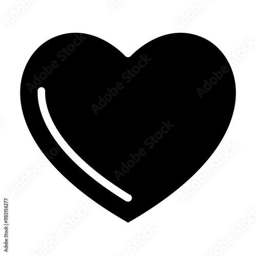 Love icon in glyph style