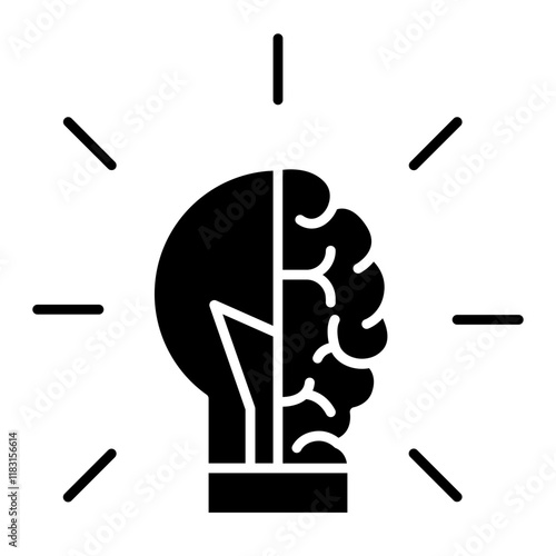 Idea icon in glyph style