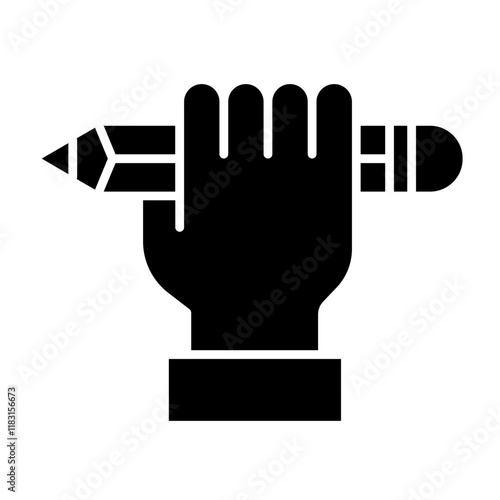 Writing icon in glyph style