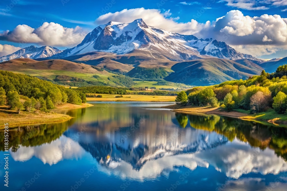 Majestic Morrone Mount & Duchessa Lake: Breathtaking Italian Landscape Majestic Morrone Mount & Duchessa Lake: Breathtaking Italian Landscape