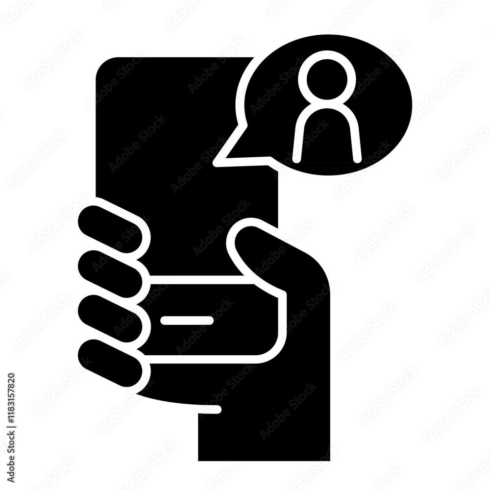 Video call icon in glyph style Video call icon in glyph style