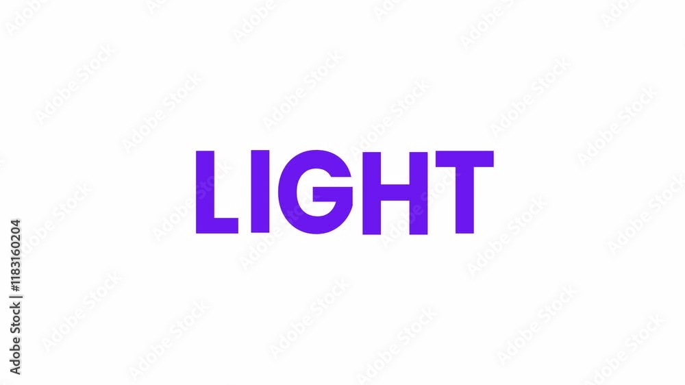 Light Text Animation. Alpha matte with transparent background 4K resolution. Light Text Animation. Alpha matte with transparent background 4K resolution.