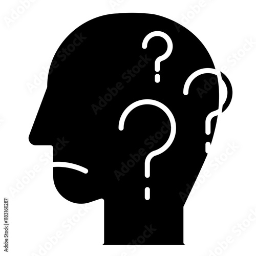 Confusion icon in glyph style