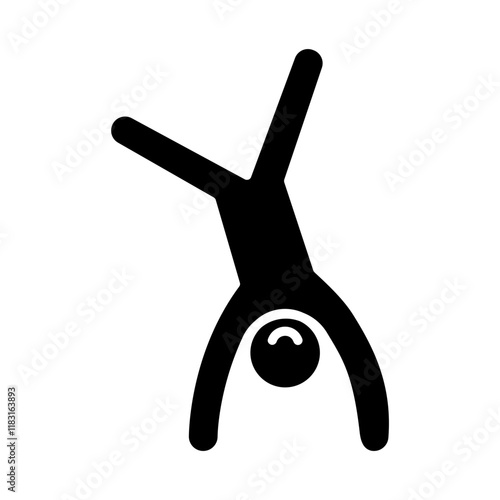 Mad icon in glyph style
