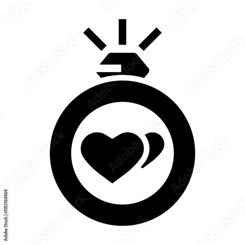 wedding ring Solid icon