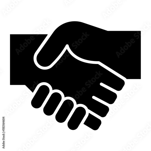 Handshake icon in glyph style