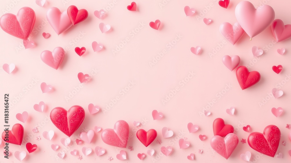 Romantic background with hearts. Romantic background with hearts.