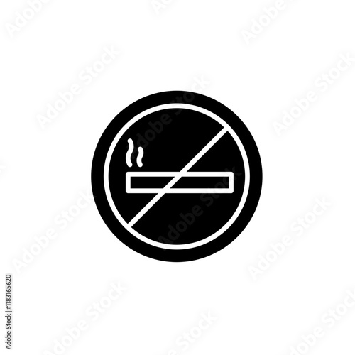 Free Download Non-smoking icon in glyph style - GFXLoad