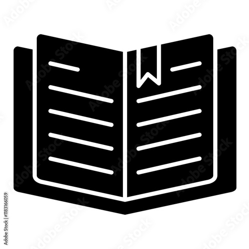 address book icon in glyph style