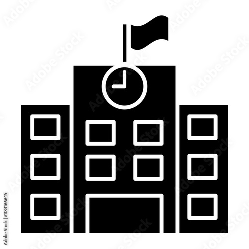 School icon in glyph style