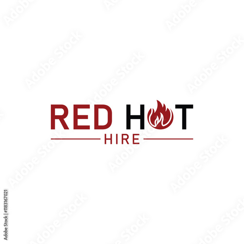 Red hot restaurant logo designs concept Vector Image.